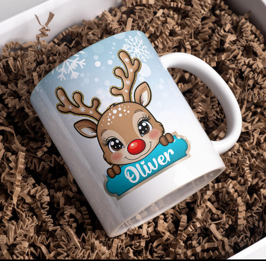 Kids Christmas Mug Custom Name