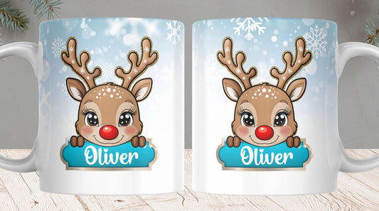 Kids Christmas Mug Custom Name