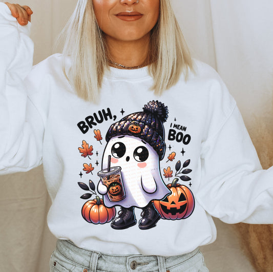 Bruh I mean Boo Tee Long Sleeve